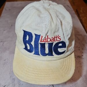 🌟3/$25🌟 Labatt's Blue Corduroy Snapback Baseball Cap Please See Description